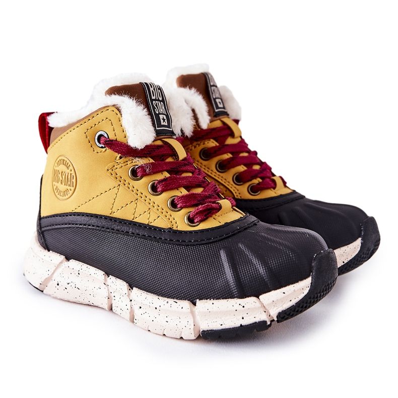 Stivali caldi per bambini Big Star II374072 Camel marrone nero arancia