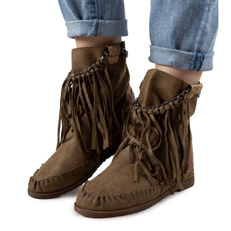 Stivali da donna verdi nello stile di boho Maral verde