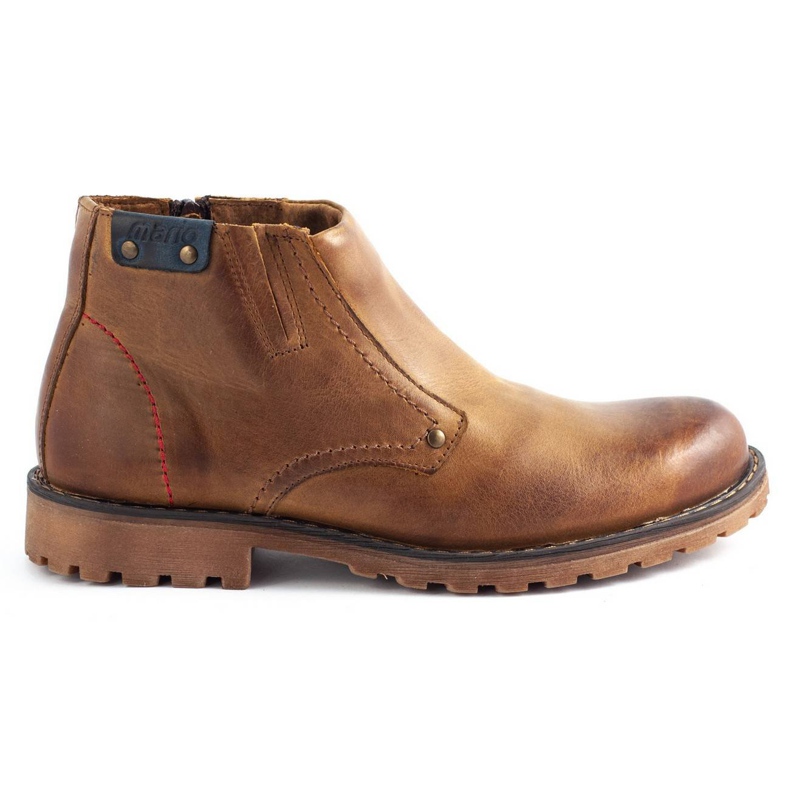 Olivier Stivali da uomo 815 rosso marrone