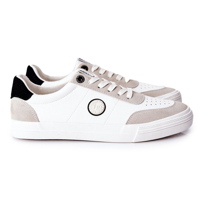 Sneakers Uomo Pelle Big Star II174009 Bianco-Beige bianca