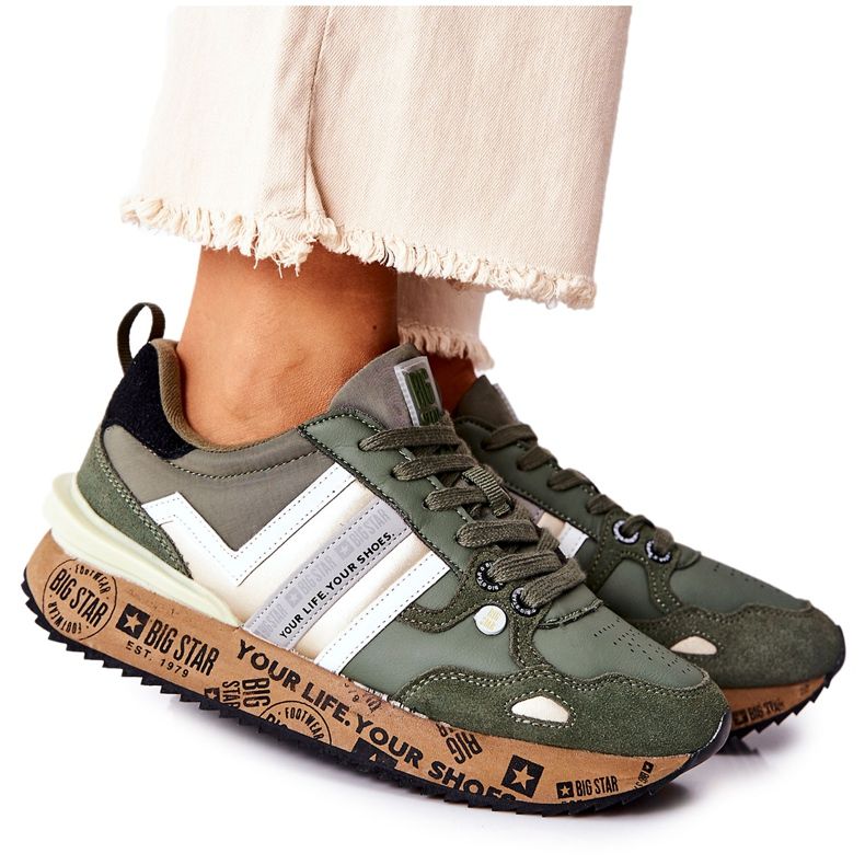 Scarpe sportive da donna Big Star II274299 Khaki cachi verde