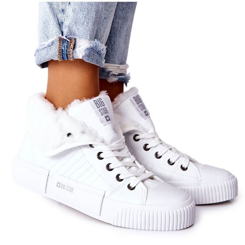 Sneakers da donna Big Star II274156 bianche isolate bianca