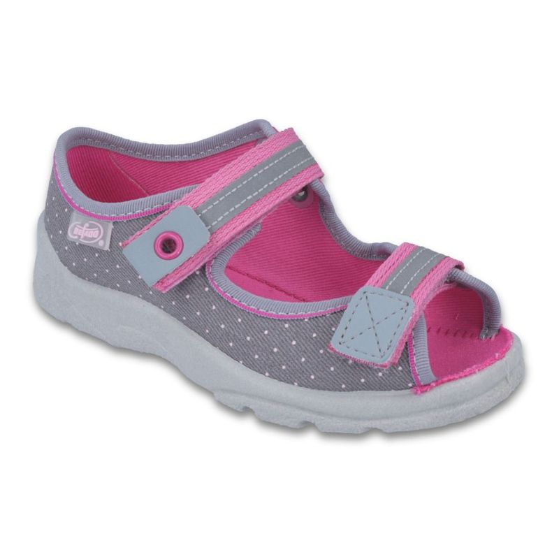 Scarpe per bambini Befado 969Y126 rosa grigio