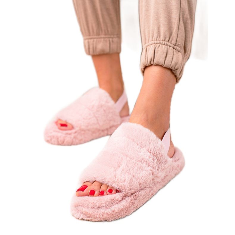 TRENDI Pantofole rosa su una gomma