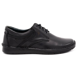 Olivier Scarpe casual da uomo in pelle 7095 grana nera nero