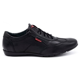 Olivier Scarpe casual da uomo in pelle 7097DT nere nero