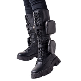 Best Shoes Stivali neri di alta moda nero