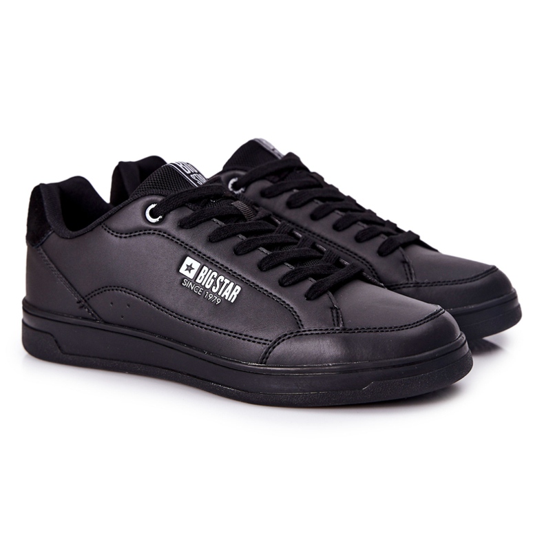 Sneakers in pelle nera Big Star II174169 in memory foam nero