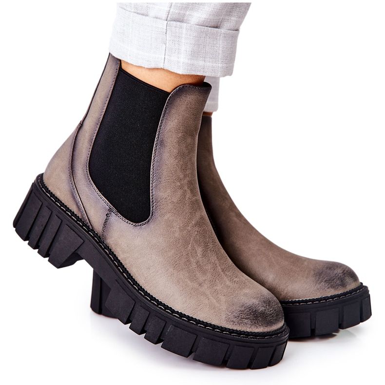 Stivali Workers Warm Trapers Sergio Leone TR761 Grigio