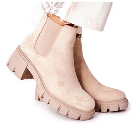 PS1 Stivali Caldi Su Tacchi Alti Beige Madge