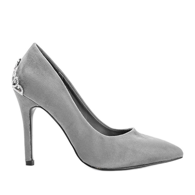Décolleté grigie su tacco Marika grigio