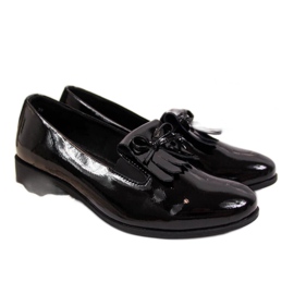 Scarpe laccate Filippo W PAW290 nero beige bianca
