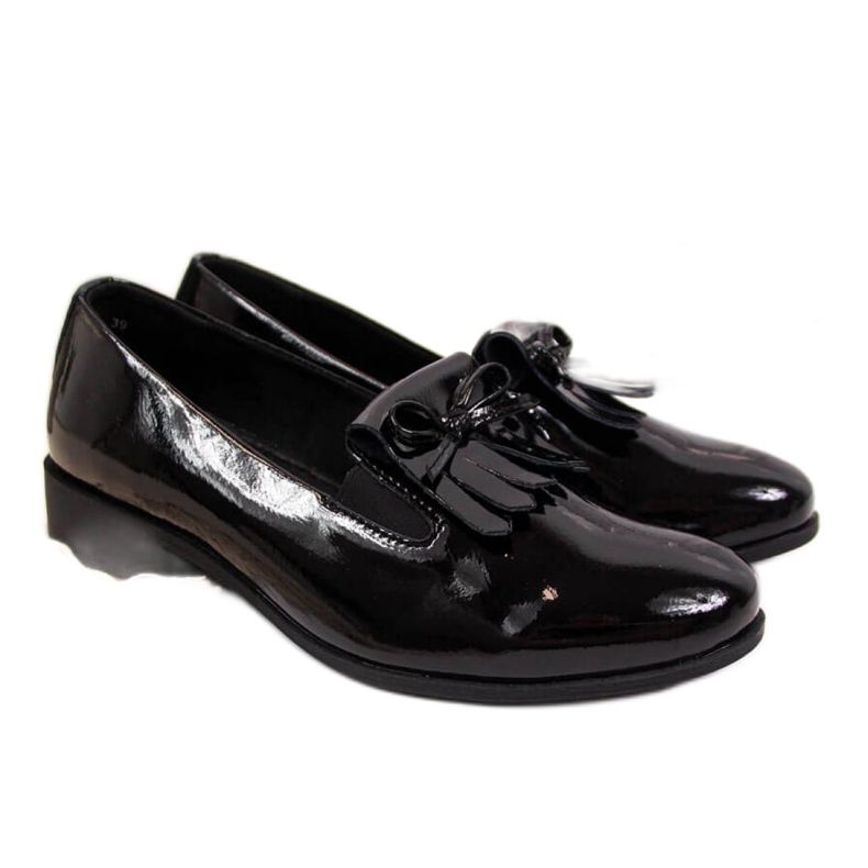 Scarpe laccate Filippo W PAW290 nero beige bianca