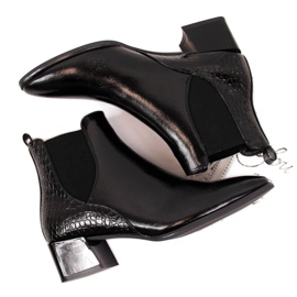 Stivaletti Chelsea laccati Sergio Leone W SK340A nero
