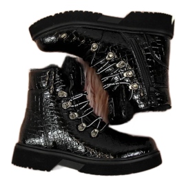 Stivali in vernice Jr EVE320A nero
