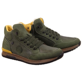 Scarpe isolate in pelle Rieker M R498 kaki verde
