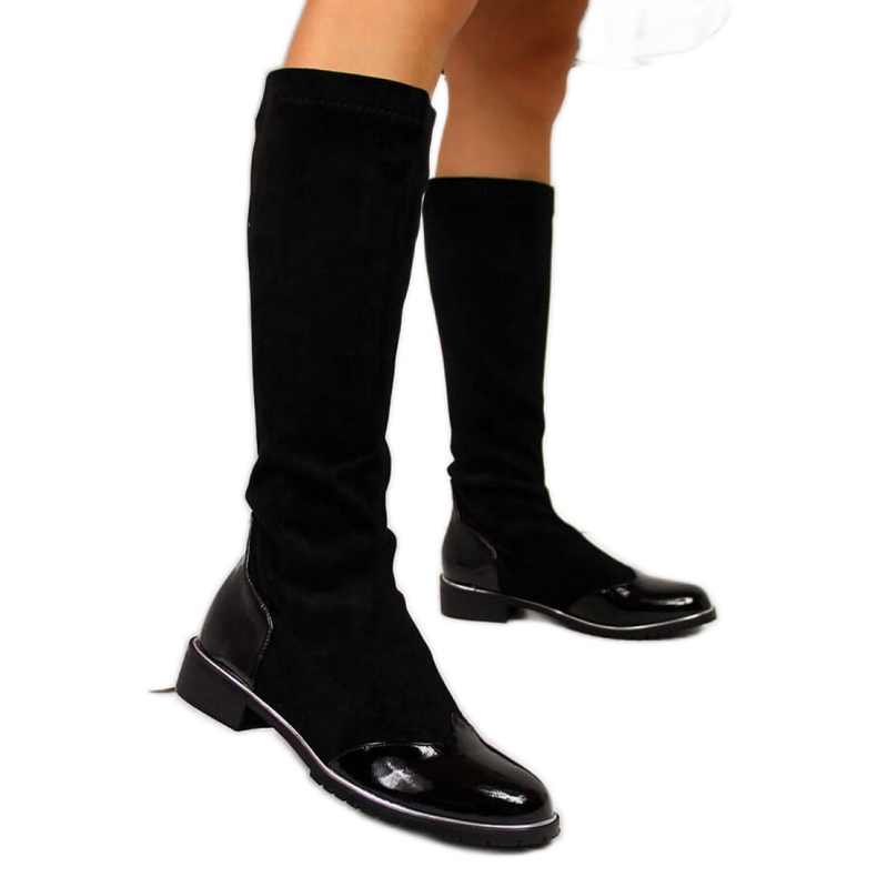 Stivali imbottiti in camoscio nero Filippo W PAW289