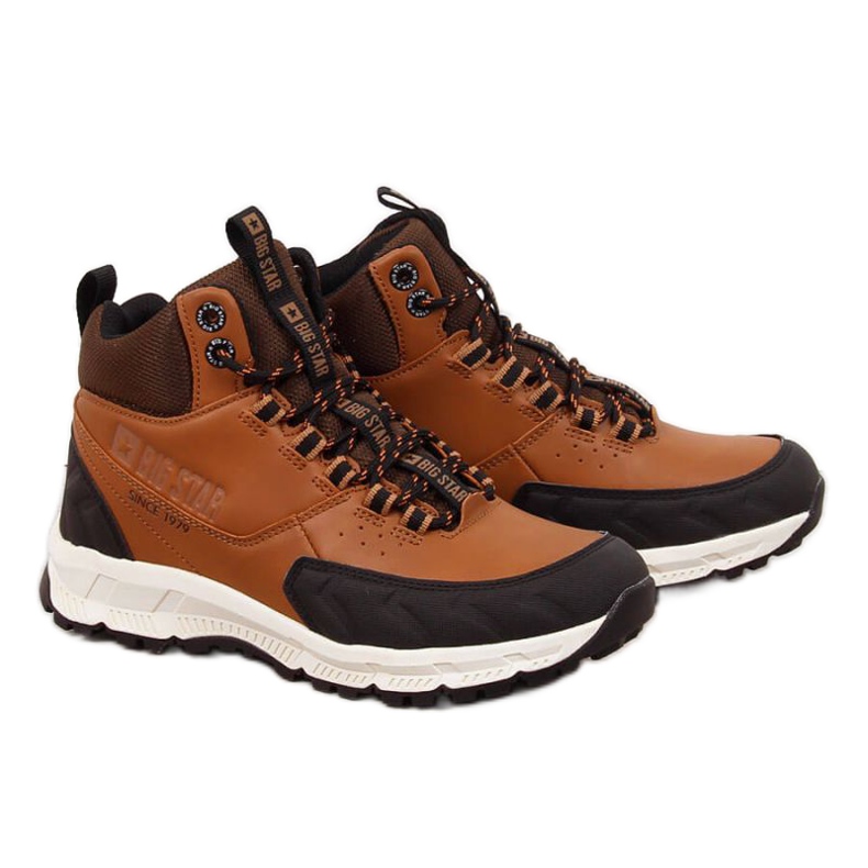 Scarponi da trekking non isolati Big Star Jr II274453 cammello bianca marrone