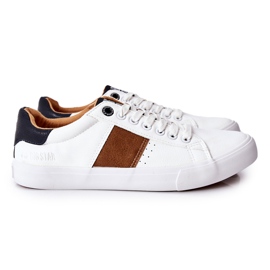 Sneakers in pelle Big Star II174037 Bianco-Beige marrone