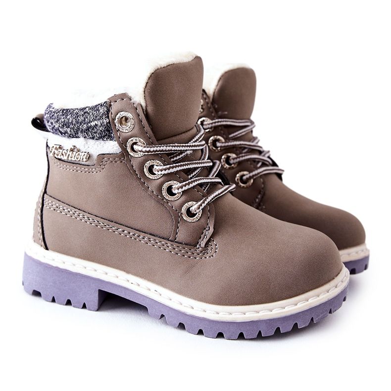 PH1 Caldi Trappers Per Bambini Con Pelliccia Grey Estee marrone