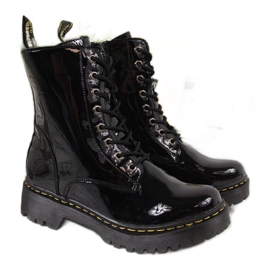 Stivali in pelle laccata nera Filippo W PAW80B nero