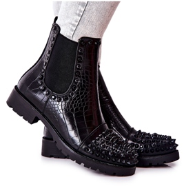 Stivali Monah Jodhpur Neri Con Jet nero