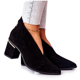 Stivali in pelle con tacco alto Laura Messi Nero 2344