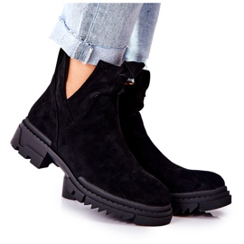 POTOCKI Stivali Corano Neri Con Zip Cut Out nero