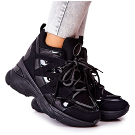 Scarpe sportive nere con zeppa Hesane nero