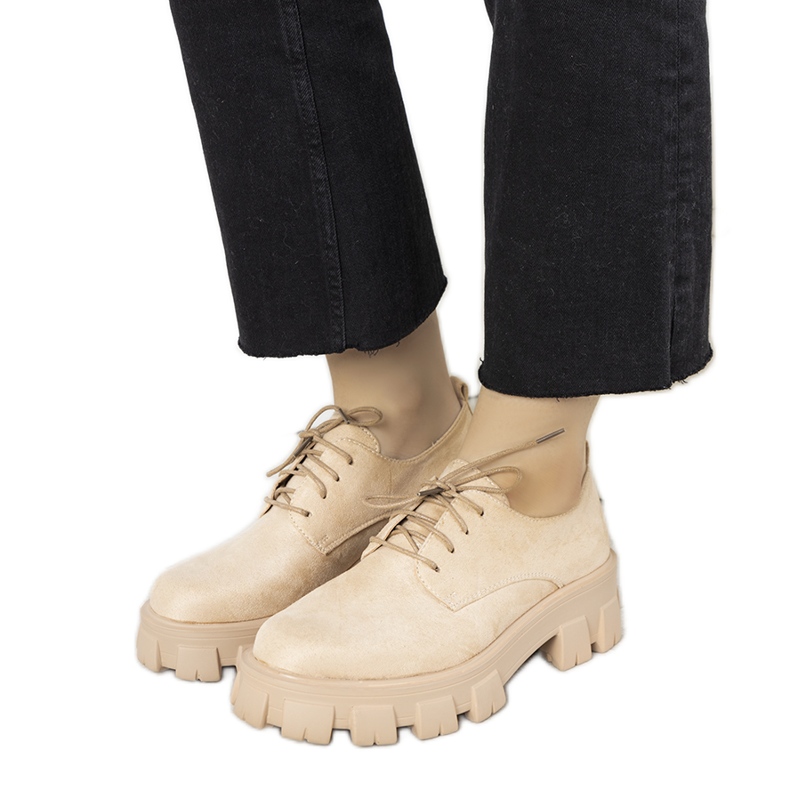 Scarpe beige con suola spessa Melisande