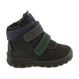 Stivali per ragazzi con una membrana impermeabile Mazurek 1360 Black and Navy Blue nero