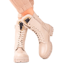 Seastar Lavoratori alti con cristalli beige