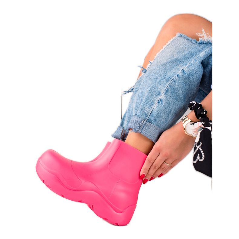 TRENDI Galosce sulla piattaforma della moda rosa