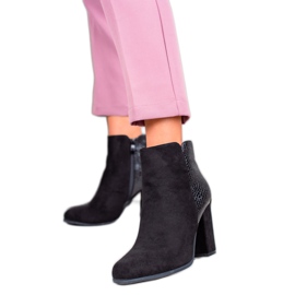 Janessa Stivali eleganti in pelle scamosciata nero