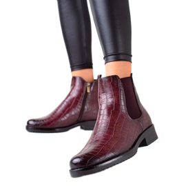 Stivali alla moda sulla cerniera VINCEZA rosso multicolore