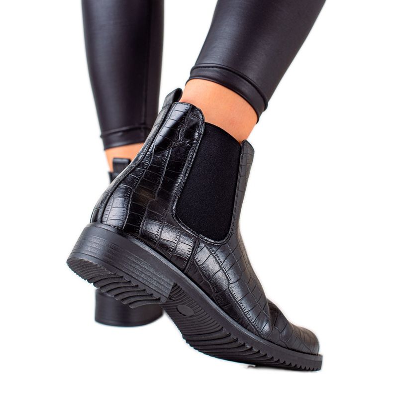 Stivali alla moda Vinceza con zip nero
