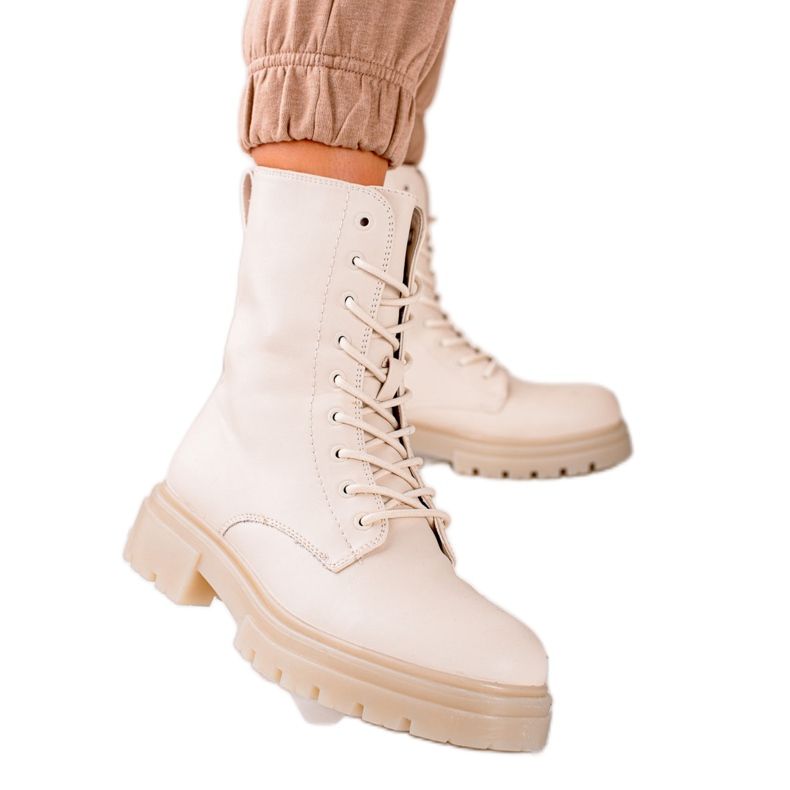 Evento Stivali caldi con ecopelle beige