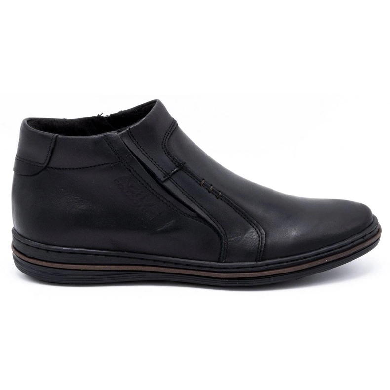 Polbut Scarpe uomo invernali in pelle 381F nere nero