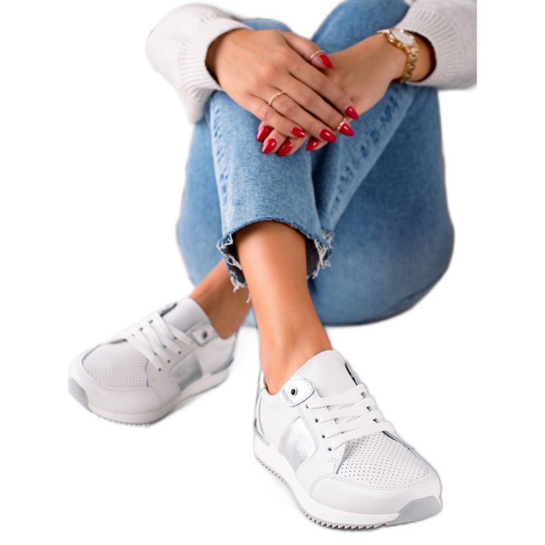 Sneakers Bianche in Pelle VINCEZA bianca