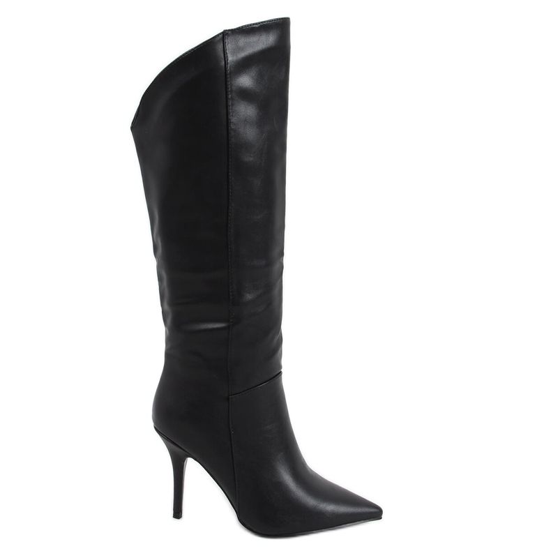 Stivali neri su un tacco a spillo, nero RB57P Black