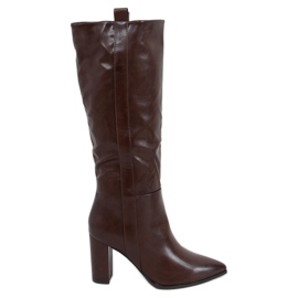 Stivali marroni su un tacco stabile RB49P Brown marrone
