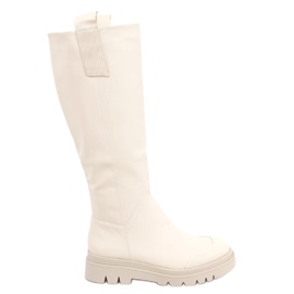 Stivaletti donna panna QT27P Beige