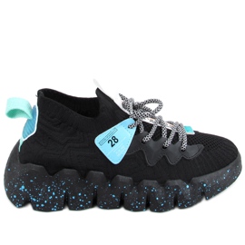 Nero NB387 Allblack scarpe sportive con suola alta