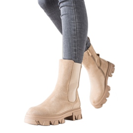 Sweet Shoes Stivali beige alla moda sulla piattaforma