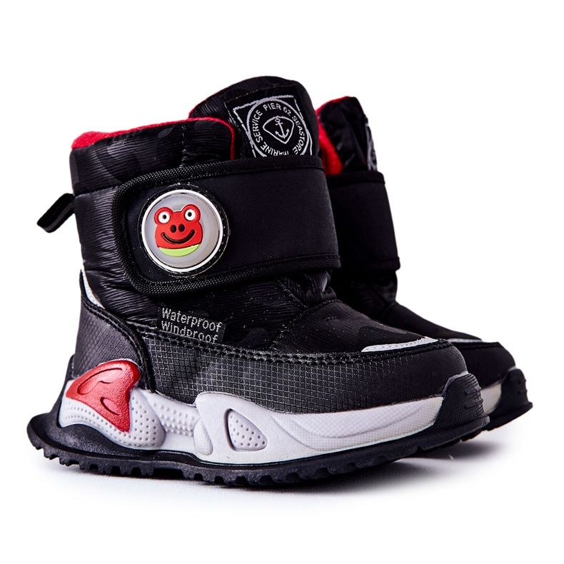 PJ2 Stivali da neve per bambini Stivali Black Frenzie nero