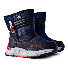 PJ2 Stivali da neve alti e caldi per bambini Navy Blue Leoth blu navy