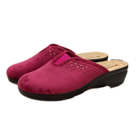 Pantofole da casa su zeppa Inblu W ARC3 prugna rosso multicolore