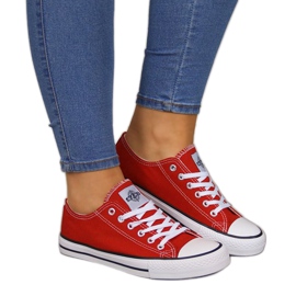 Sneakers basse in tessuto NEWS W EVE8D red rosso blu navy