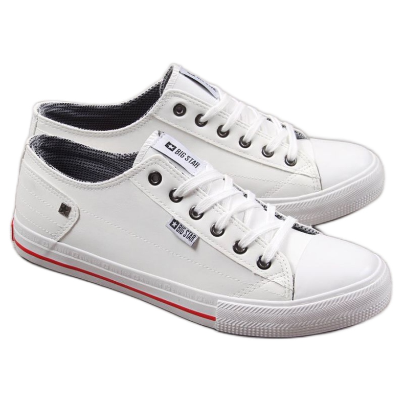 Sneakers in ecopelle M Big Star DD174260 bianco bianca