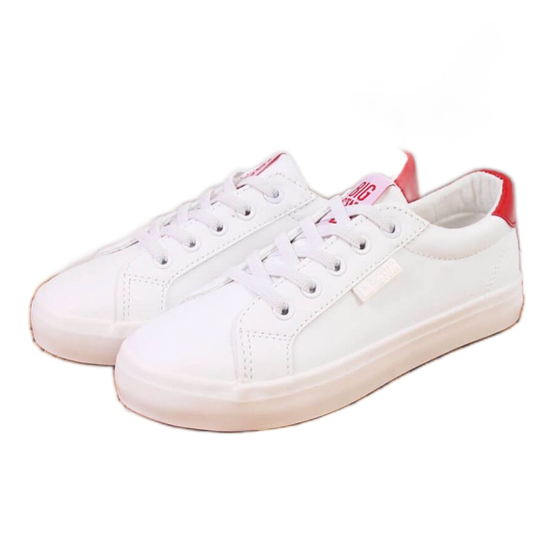 Sneakers basse in ecopelle Big Star Jr DD374134 bianche bianca marrone